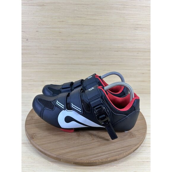 Peloton Black Leather Cycling Shoes Unisex Size 40 US Womens 9 Mens 7 - Picture 1 of 7